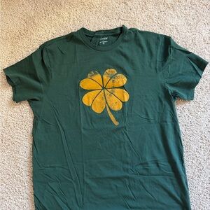 J. Crew Forest Green Tee with Clover